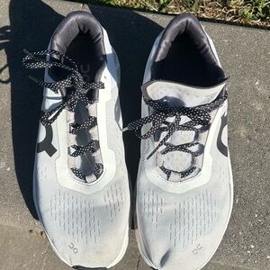 On Running Black and White Athletic Shoes